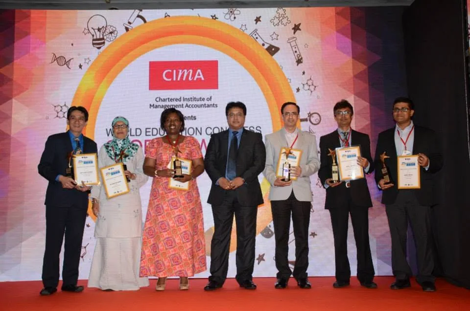Naveen Shukla with fellow winners of the Award for Excellence in eLearning, World Education Congress 2015